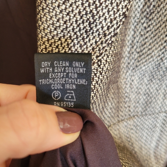 Lafayette 148 New York Linen Blend Career Office Blazer Salt n‎ Pepper Size 6 - Picture 9 of 10